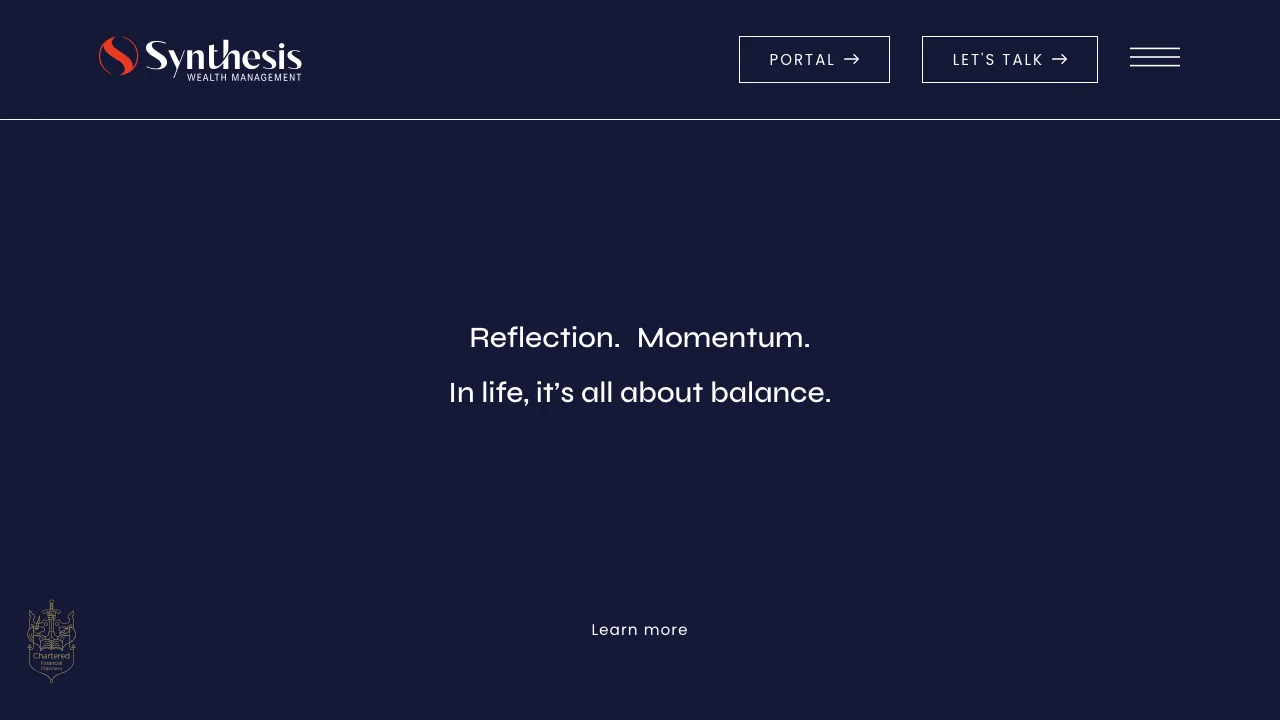 Synthesis Wealth website preview