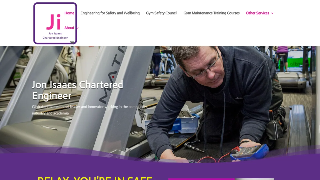 Jon Isaacs, Chartered Engineer website preview