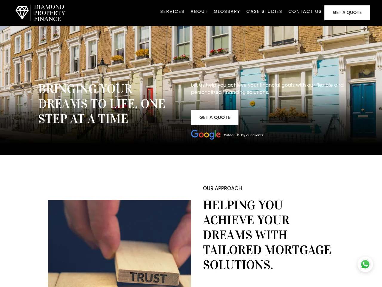 Diamond Property Finance website preview