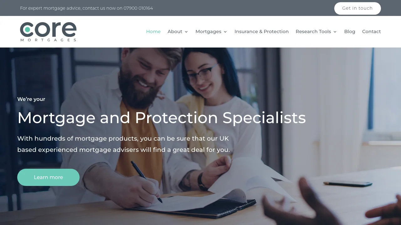 Core Mortgages Ltd website preview