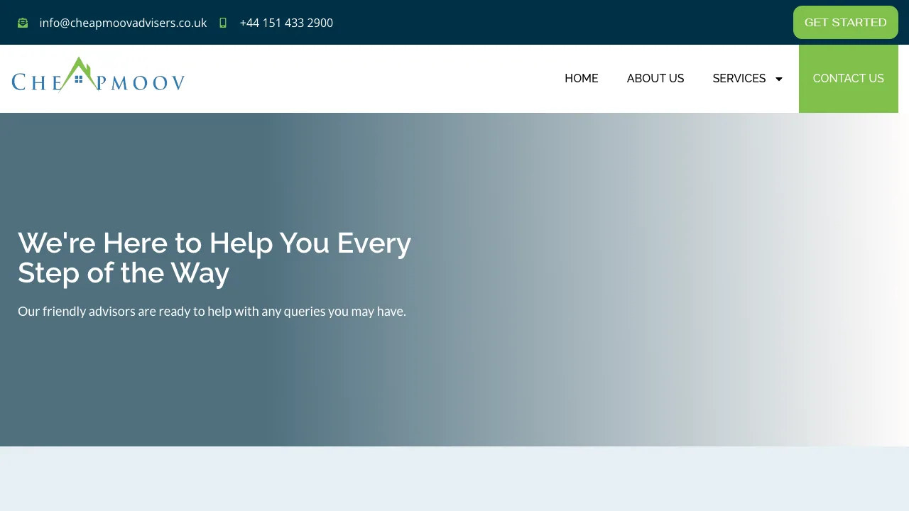 Cheapmoov Advisers Limited website preview