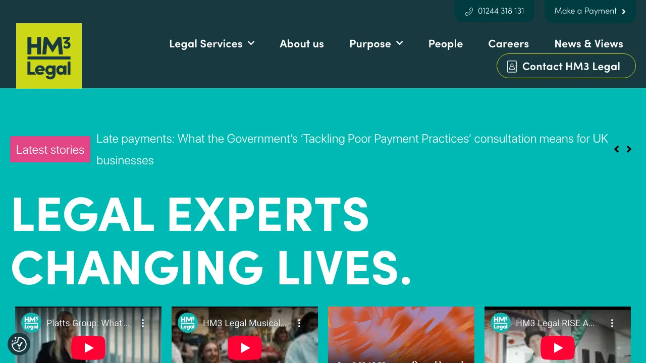 HM3 Legal - Chester website preview