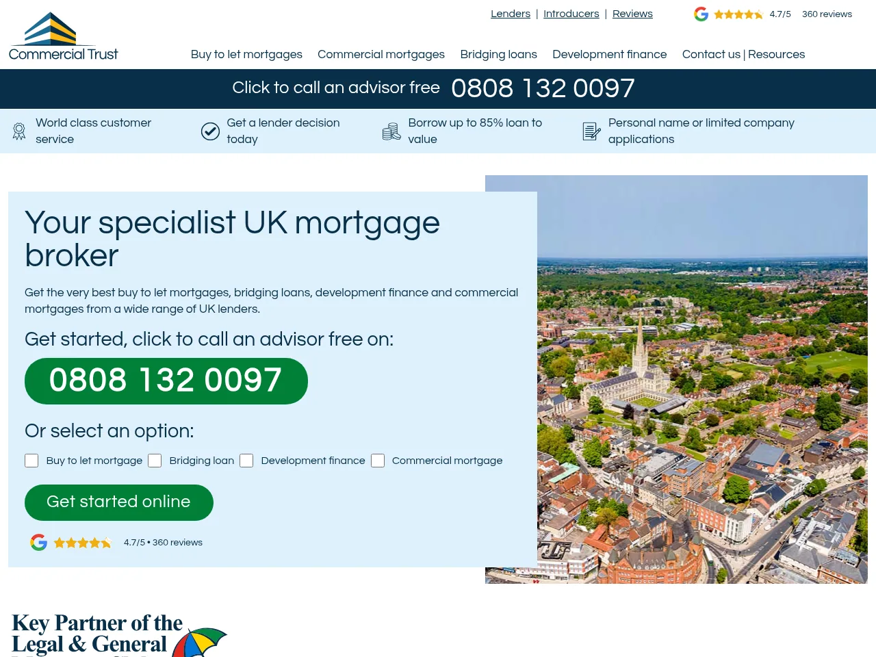 Commercial Trust website preview
