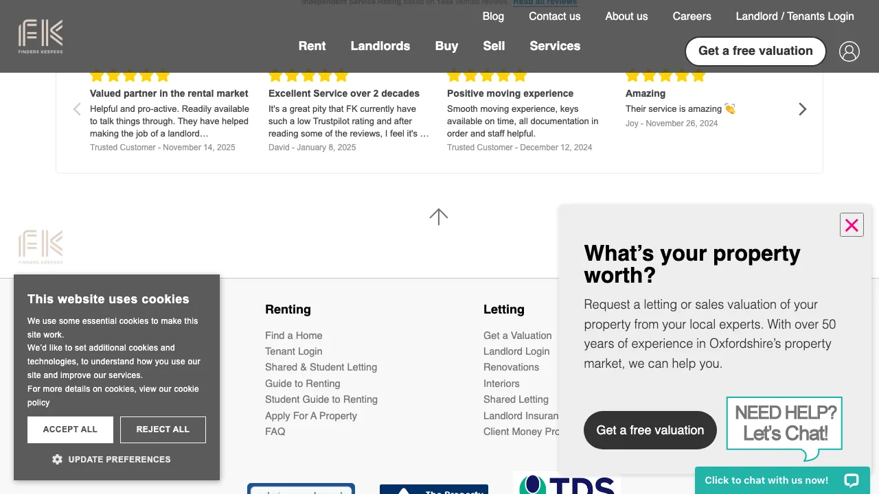 Finders Keepers website preview