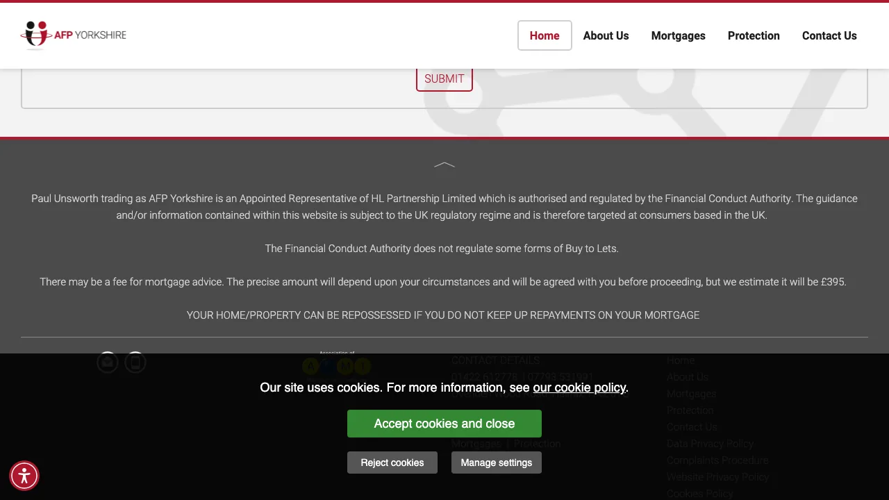 AFP Yorkshire website preview