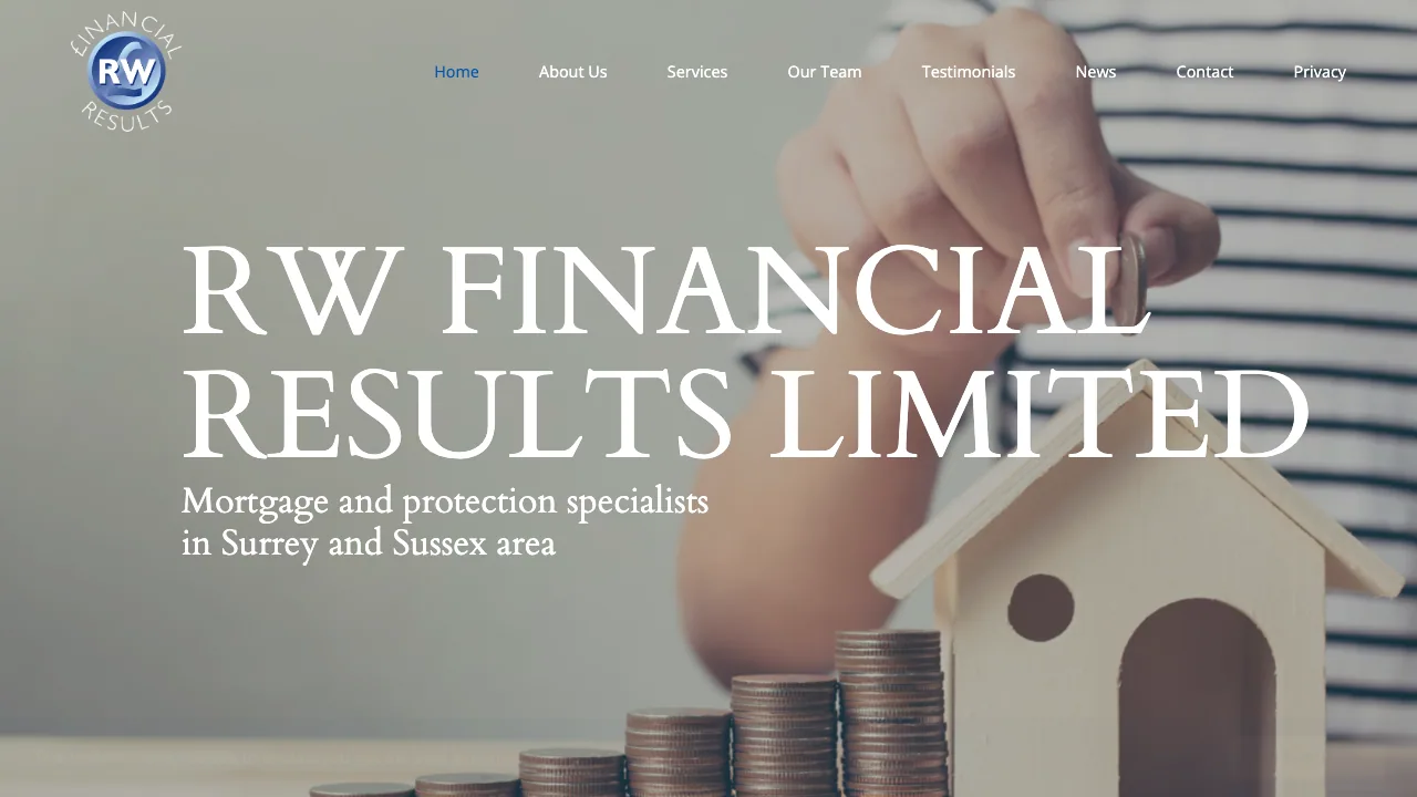R W Financial Results Ltd website preview