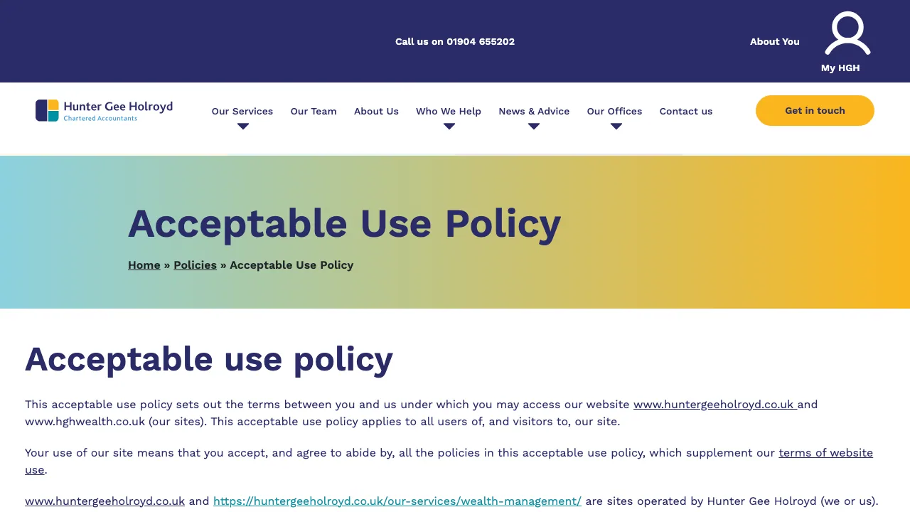 Hunter Gee Holroyd York website preview