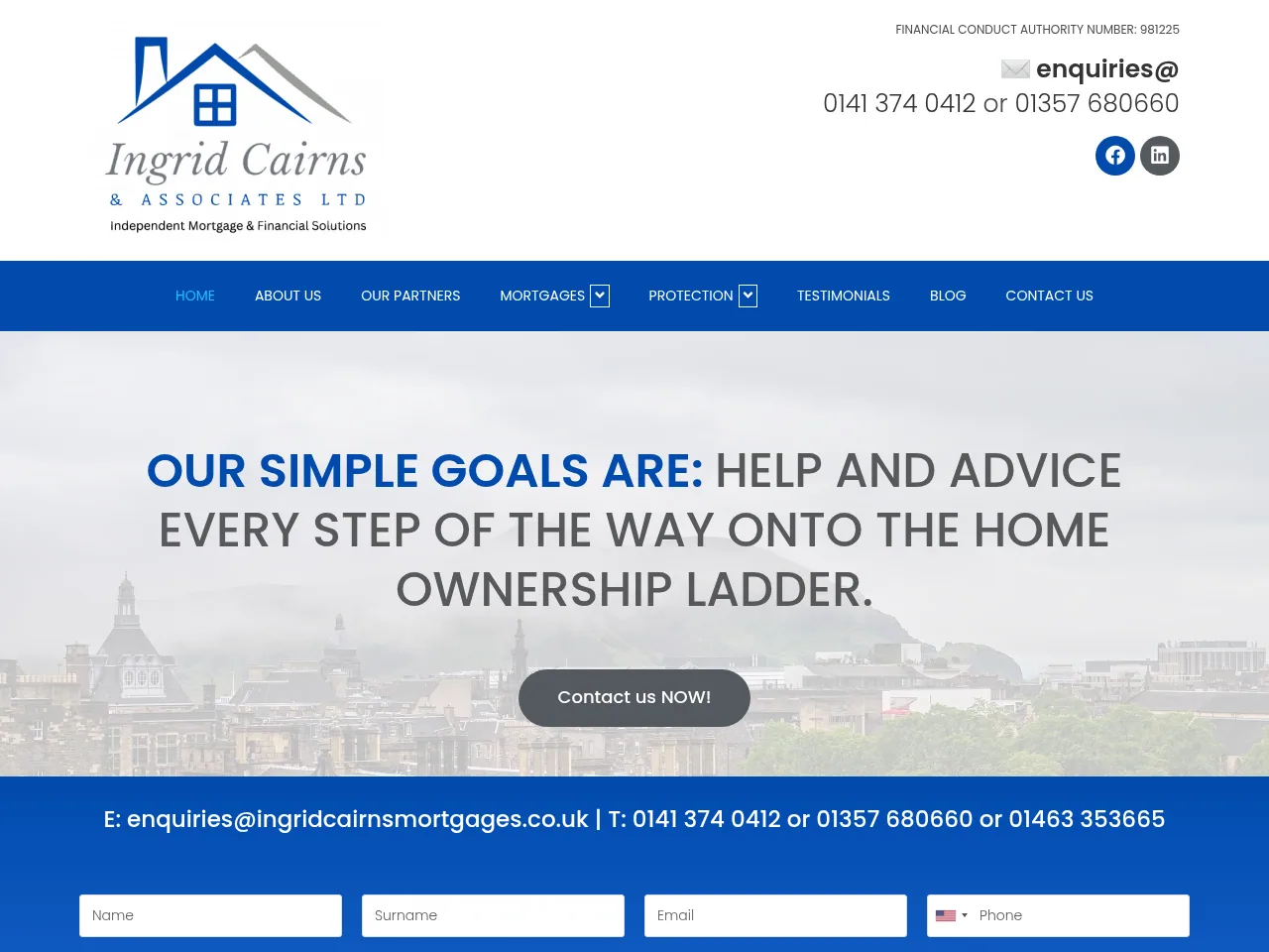 Ingrid Cairns & Associates website preview