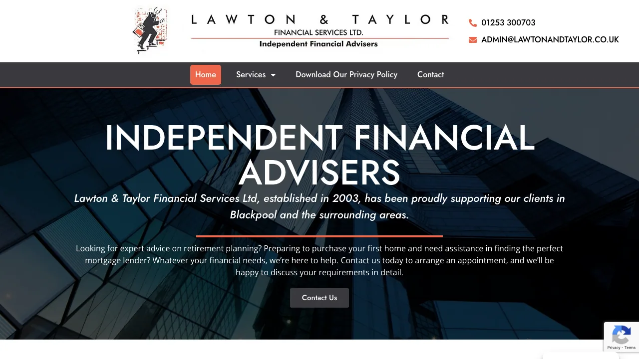 Lawton & Taylor Financial Services Ltd website preview