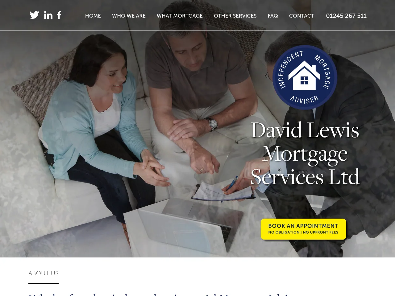 David Lewis Mortgage Services website preview