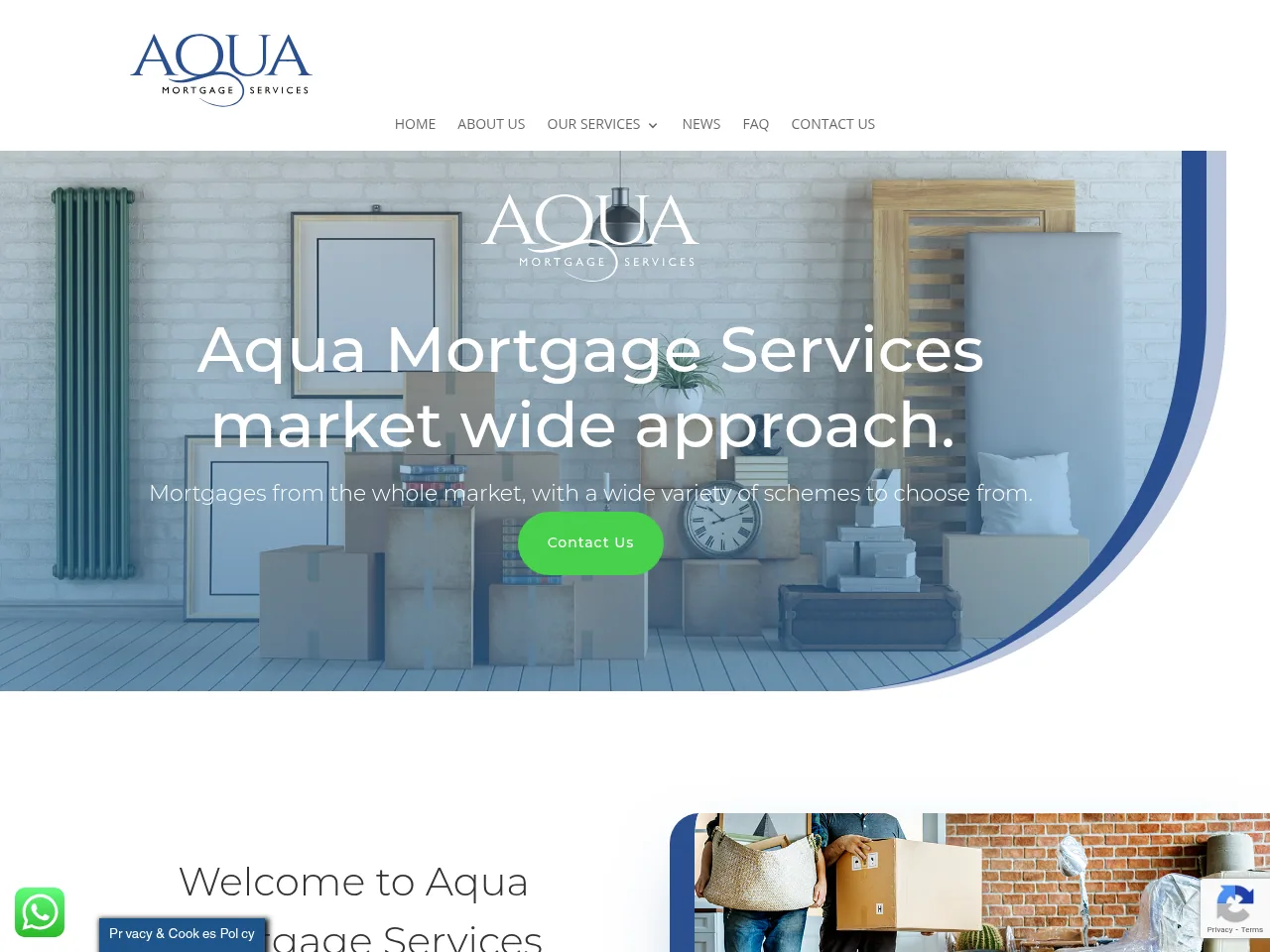 Aqua Mortgage Services website preview