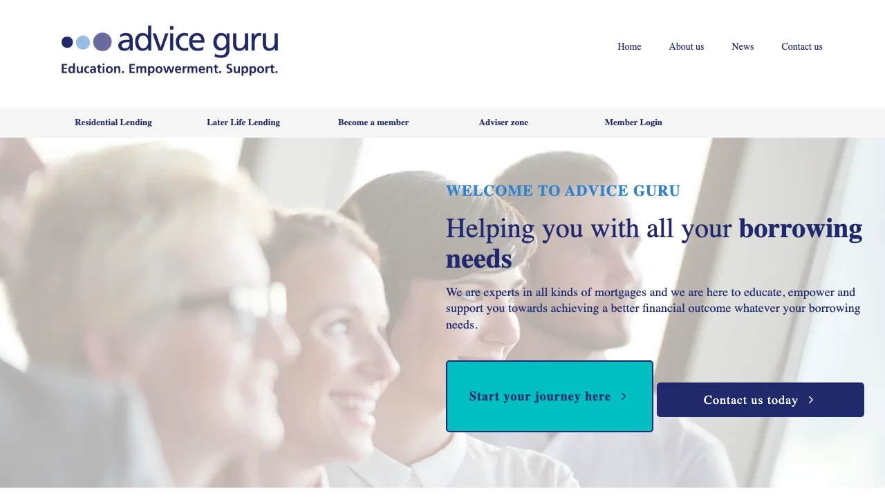 Advice Guru website preview