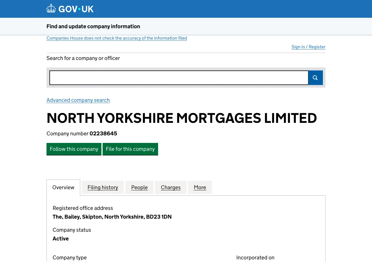 North Yorkshire Mortgages website preview