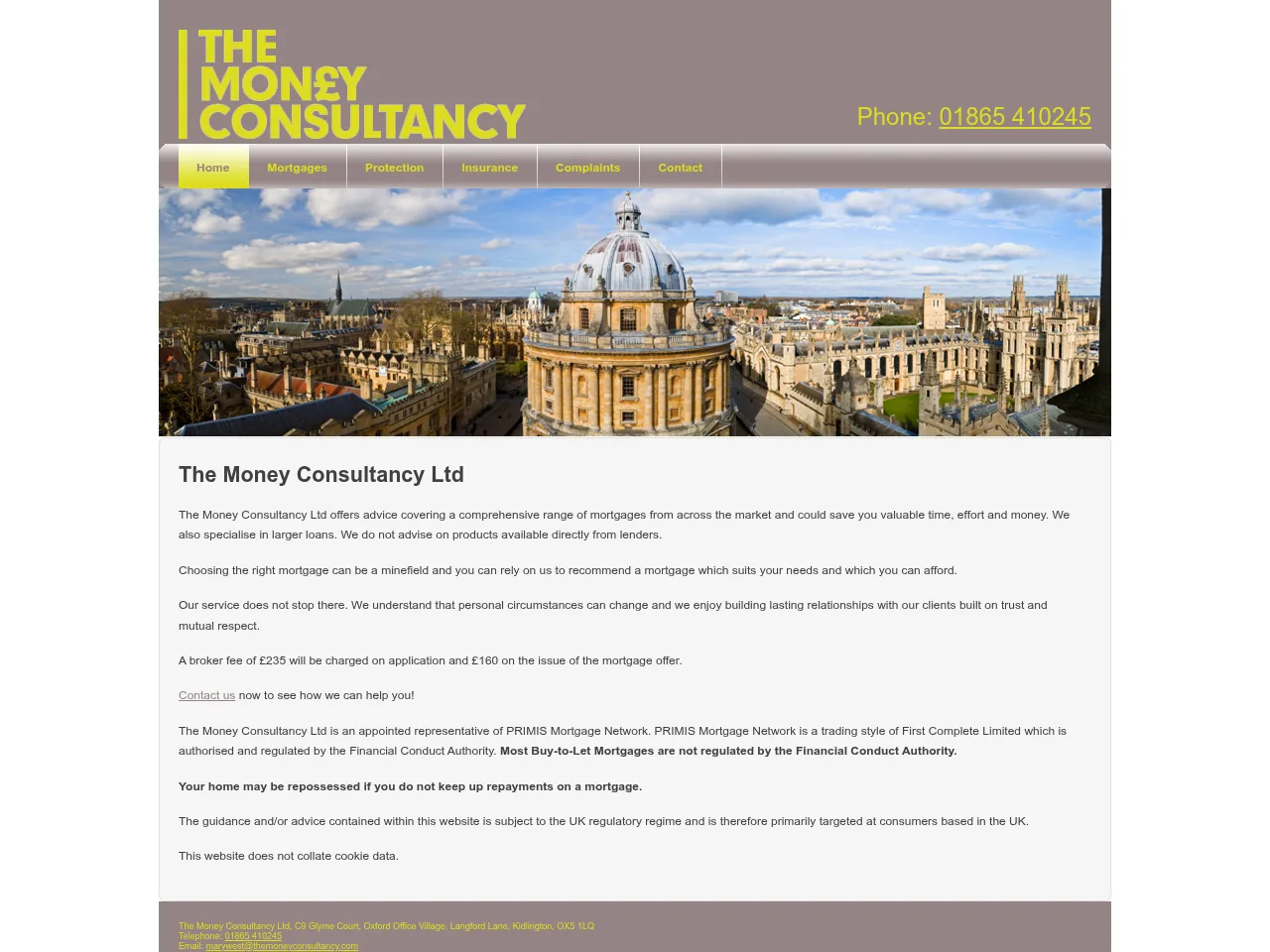 The Money Consultancy website preview