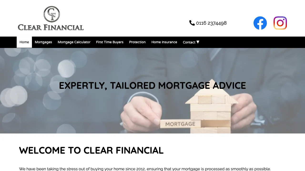 Clear Financial (Midlands) Ltd website preview