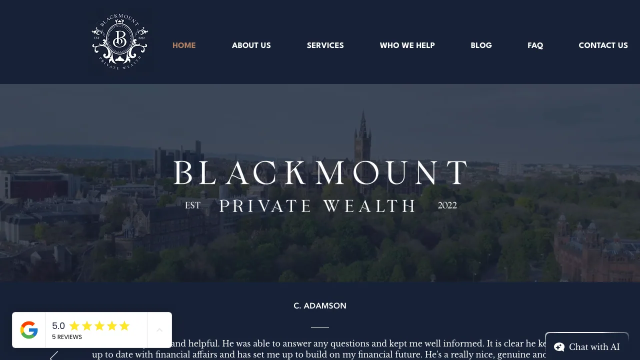 Blackmount Private Wealth Limited website preview