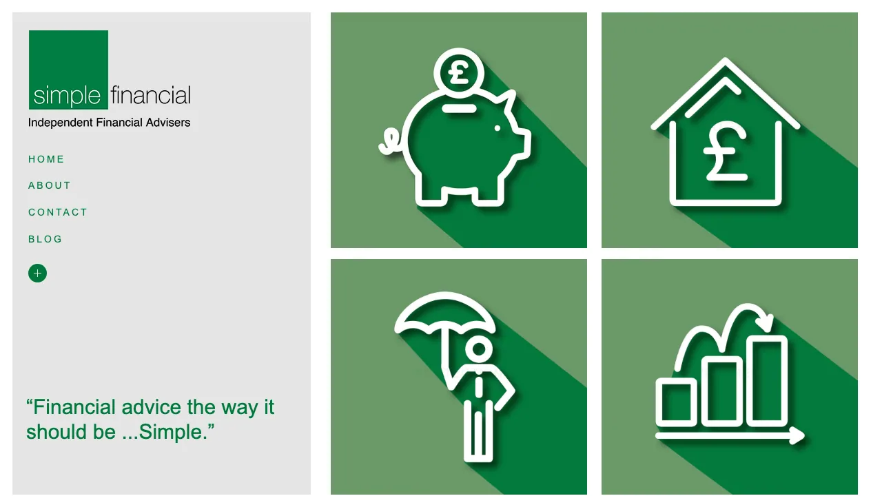 Simple Financial website preview