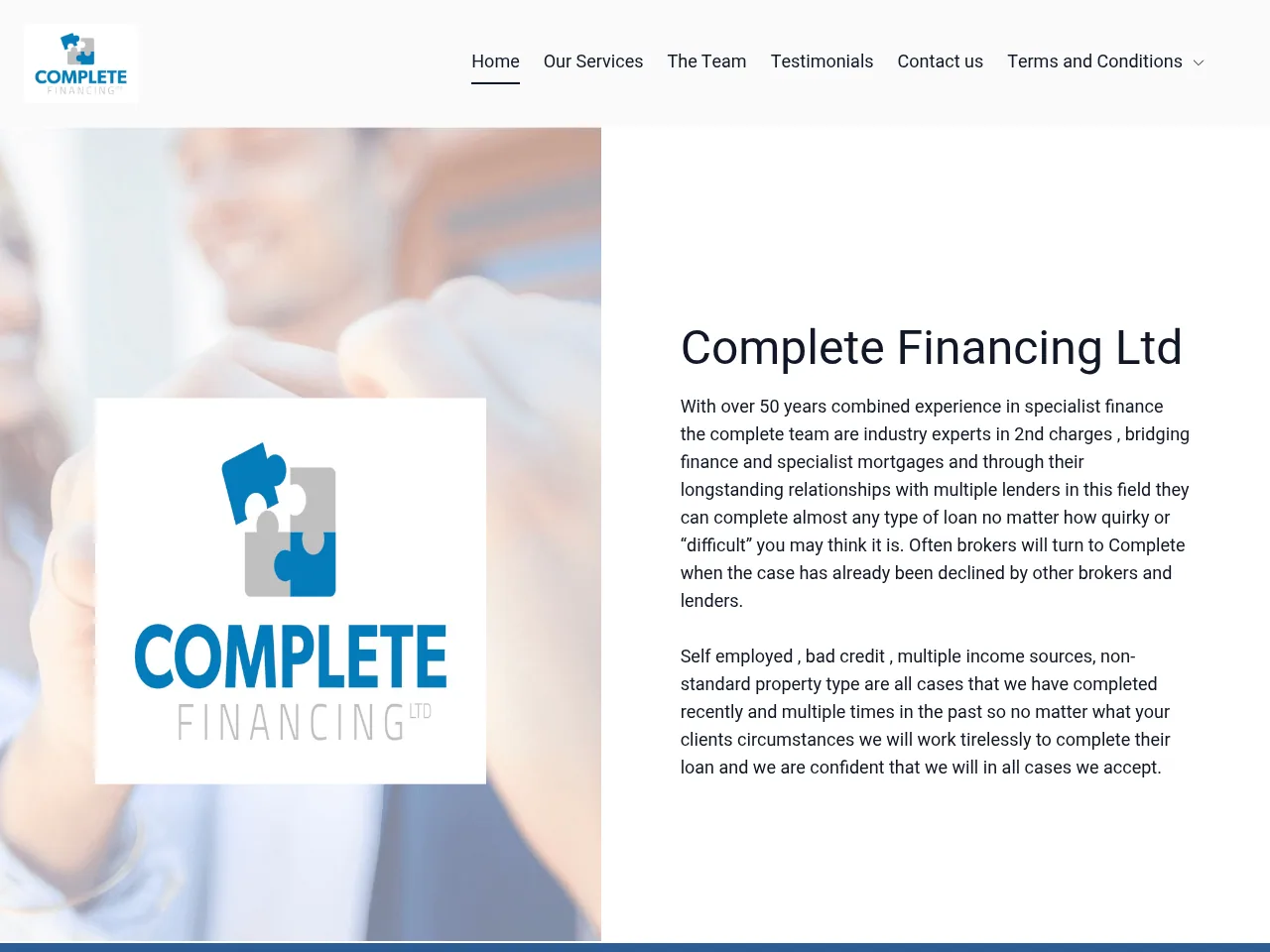 Complete Financing Ltd website preview