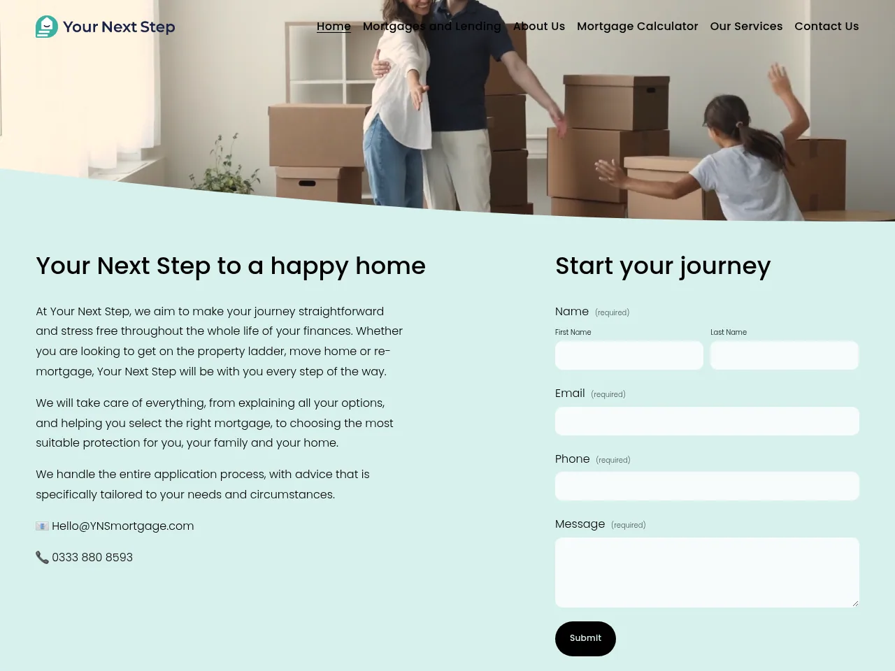 Your Next Step website preview