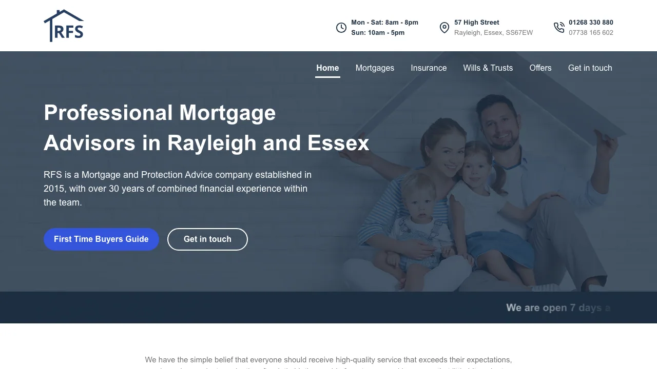 Russell Financial Solutions Ltd website preview