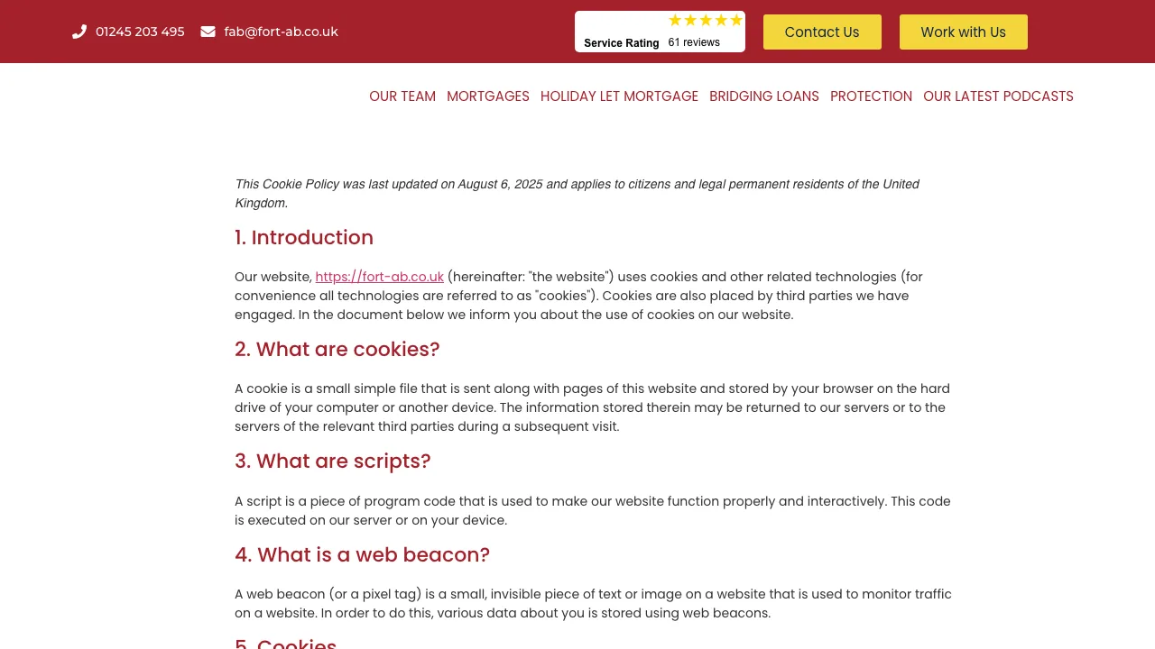 Fort Advice Bureau Ltd website preview