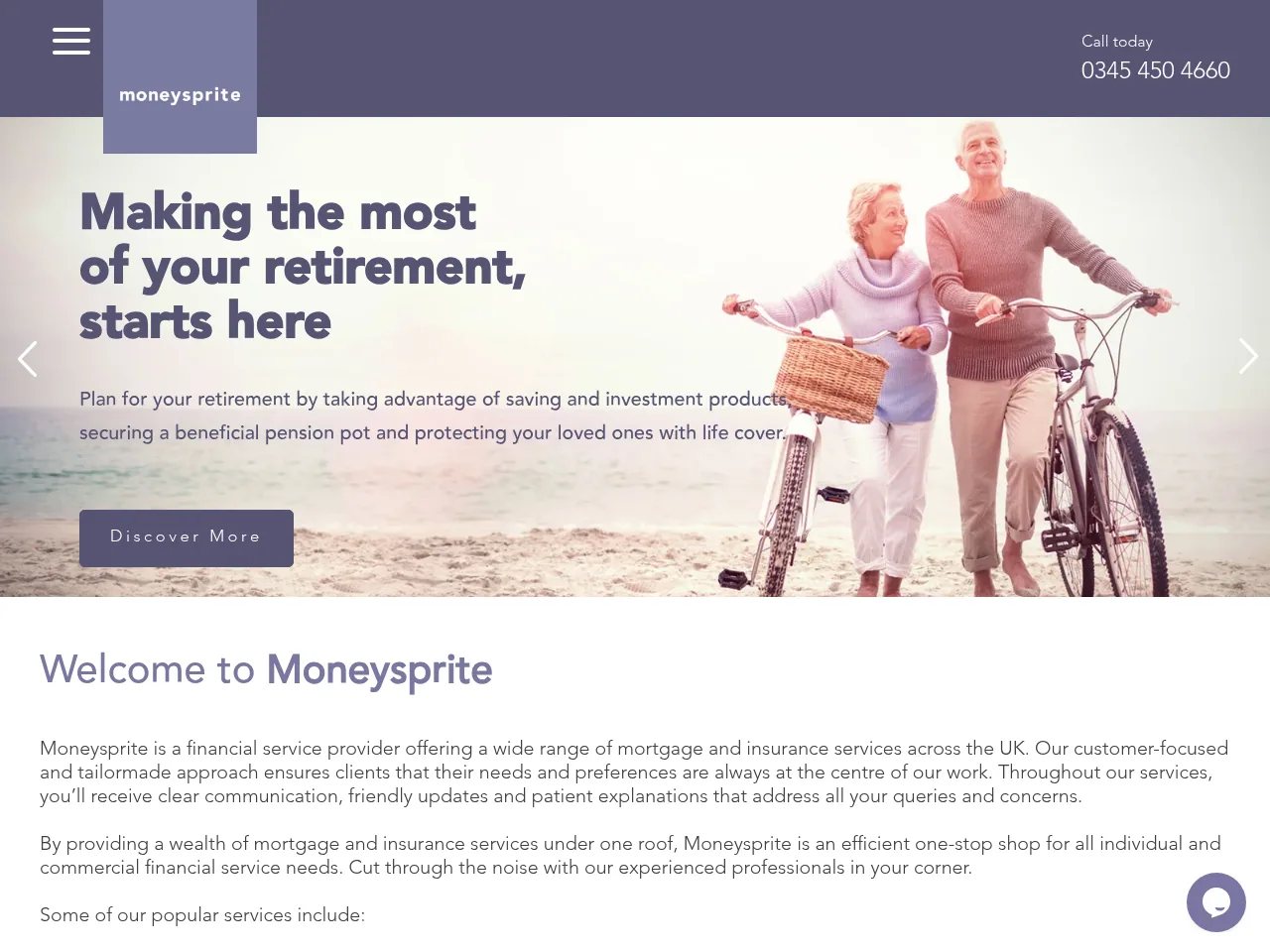 Moneysprite website preview