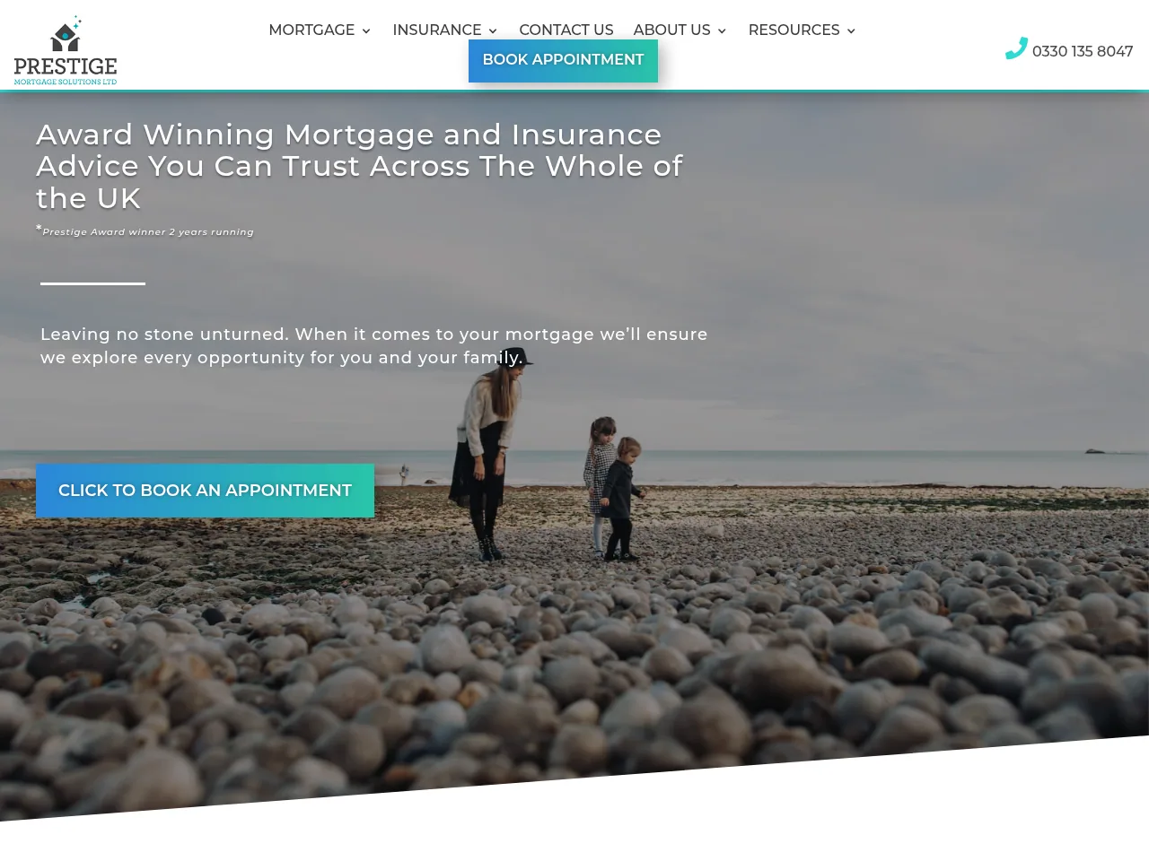 Prestige Mortgage Solutions website preview