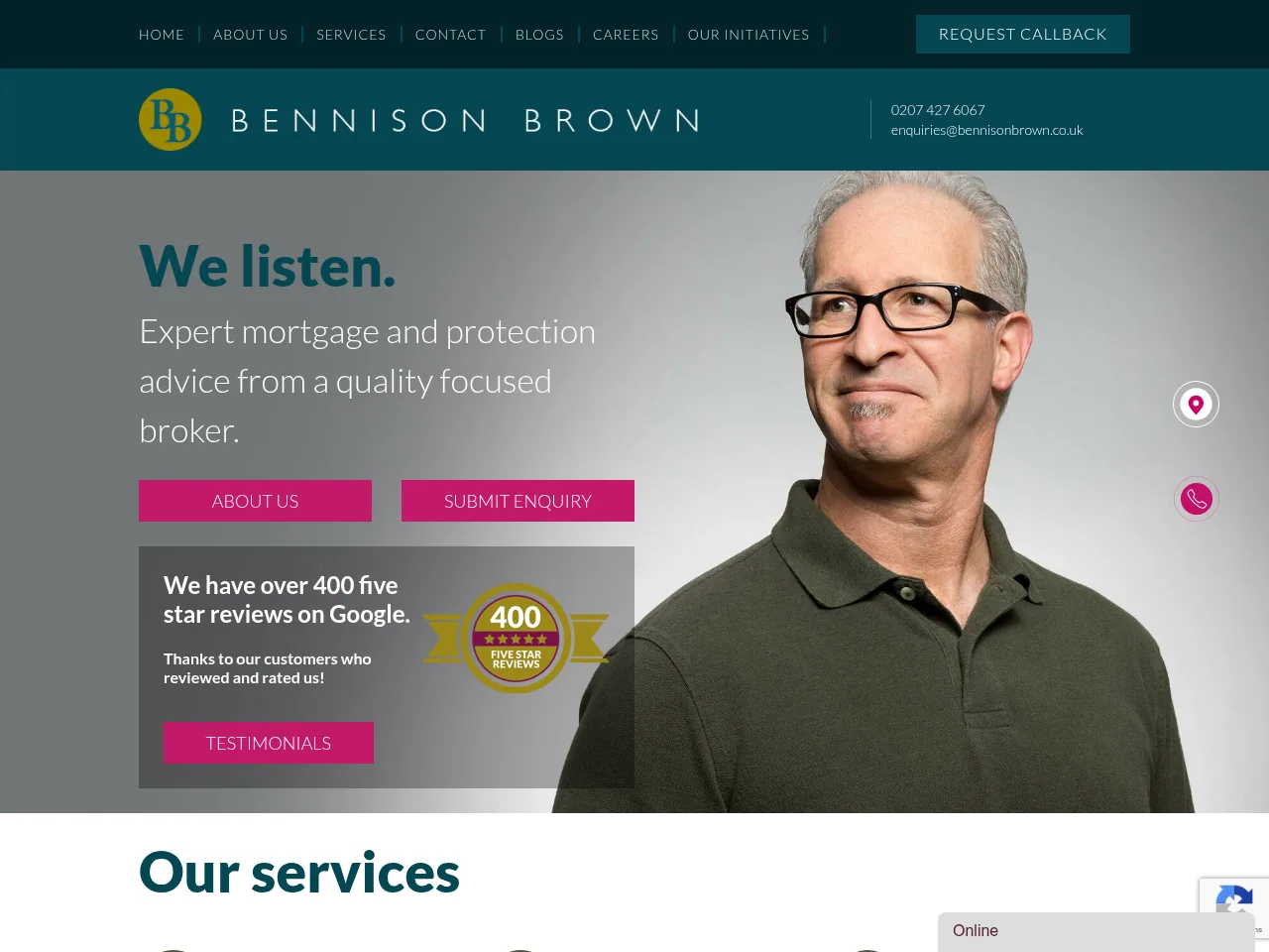 Bennison Brown website preview