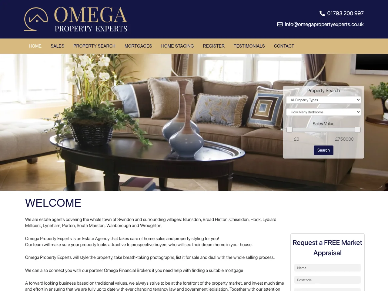 Omega Property Experts website preview
