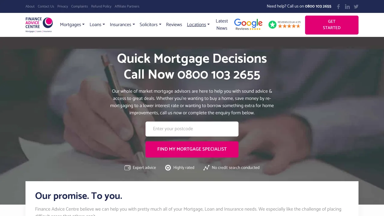 Wizard Finance website preview
