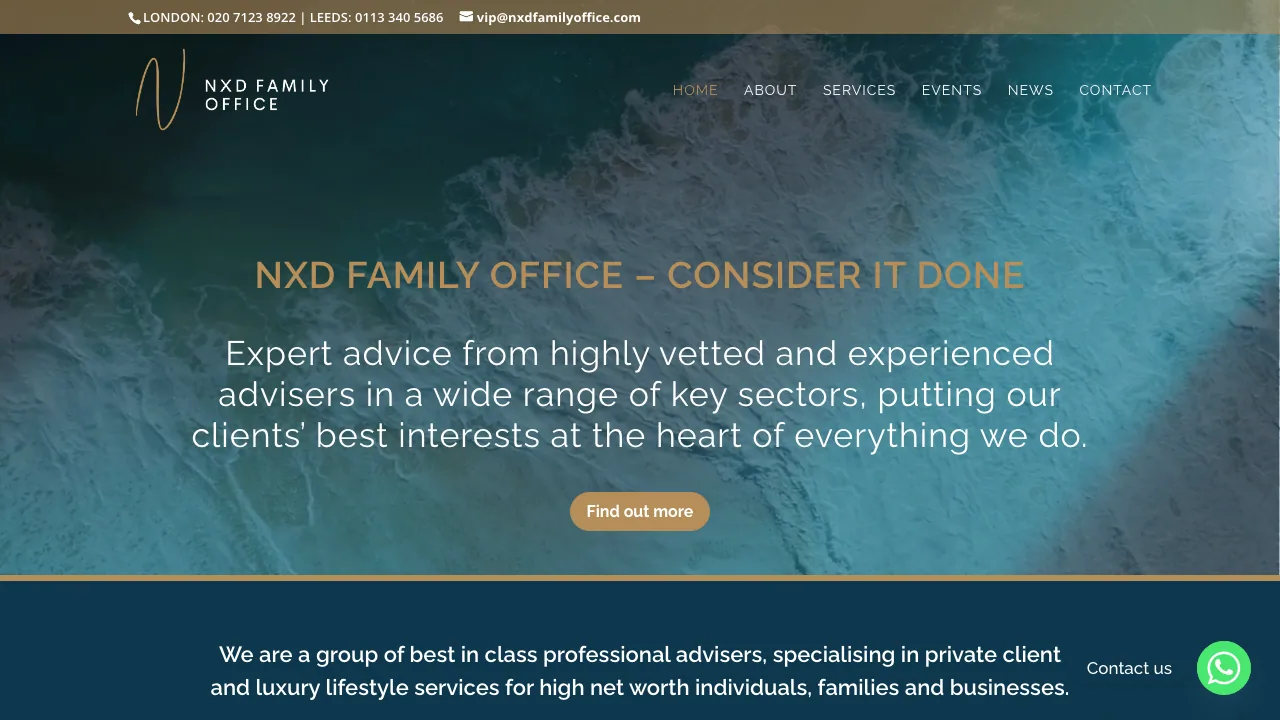 NXD Family Office website preview