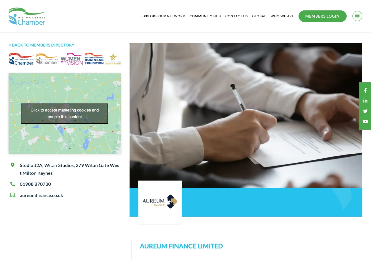 Aureum Finance Limited website preview