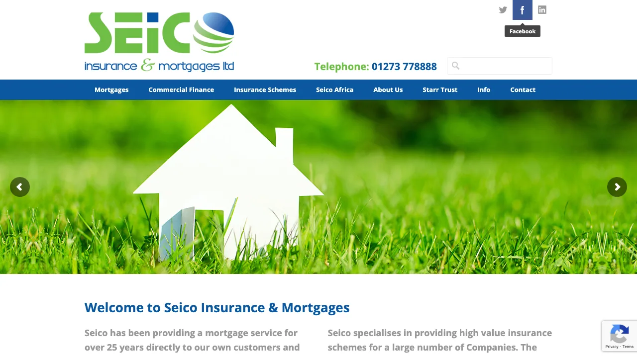 Seico Insurance & Mortgages Ltd website preview