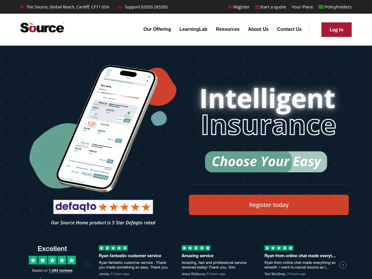 The Source website preview