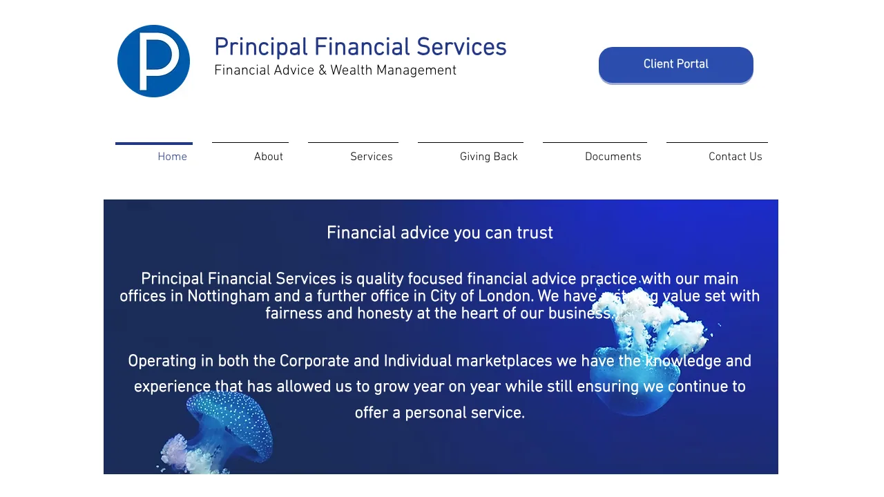 Principal Financial Services Ltd website preview