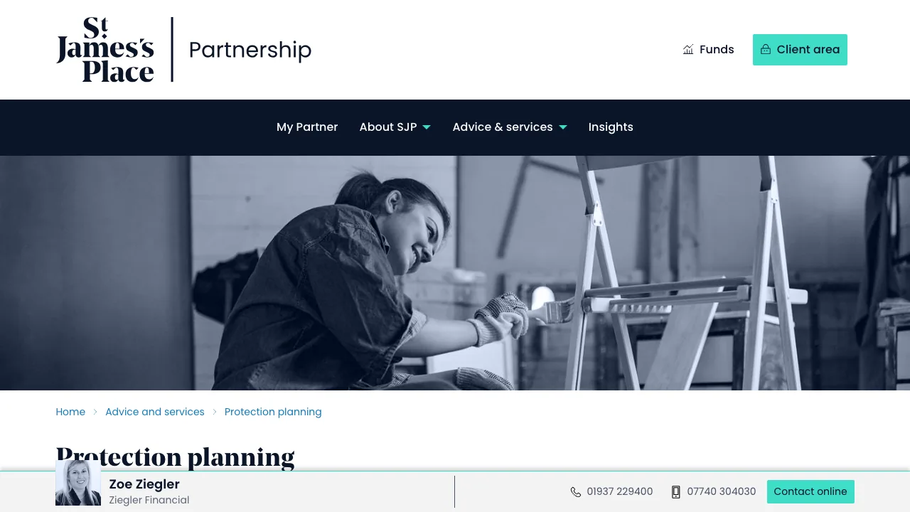 Ziegler Financial website preview