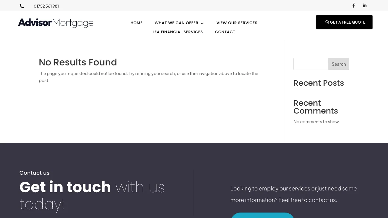 Advisor Mortgage website preview