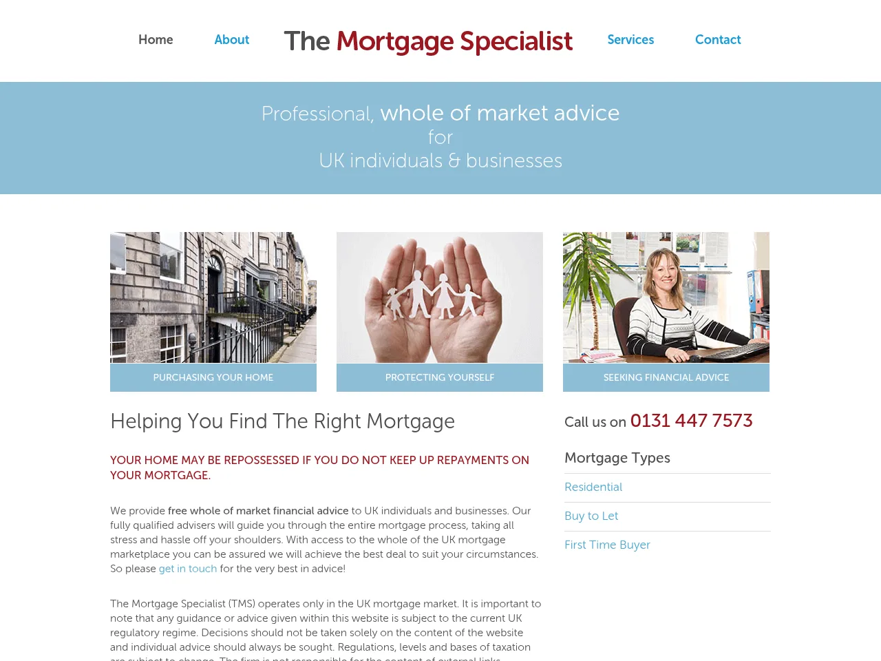 The Mortgage Specialist website preview