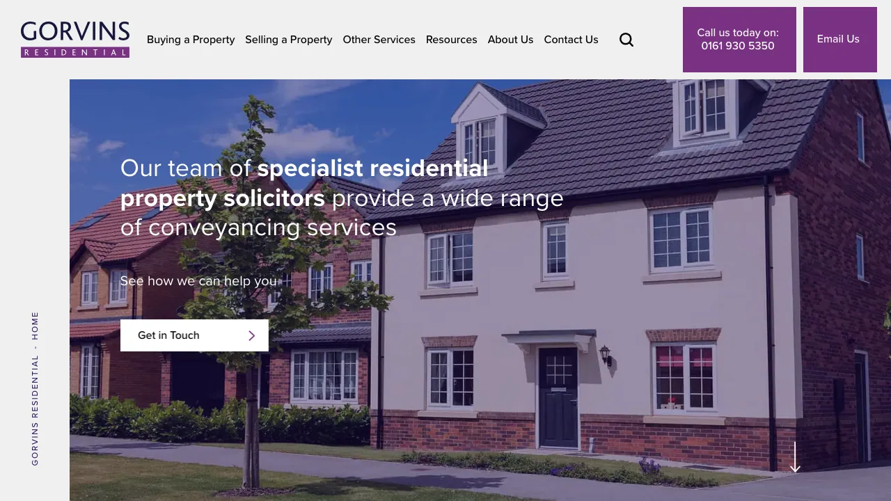 Gorvins Residential LLP website preview