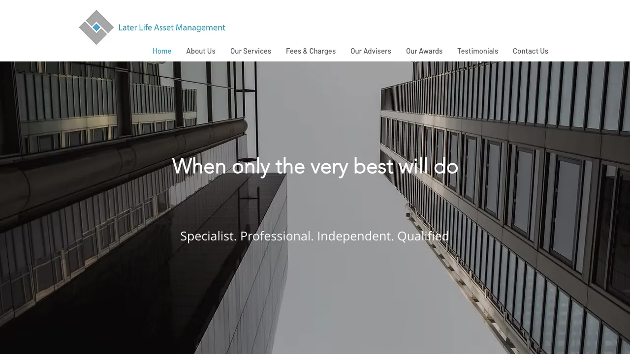 Later Life Asset Management Limited website preview