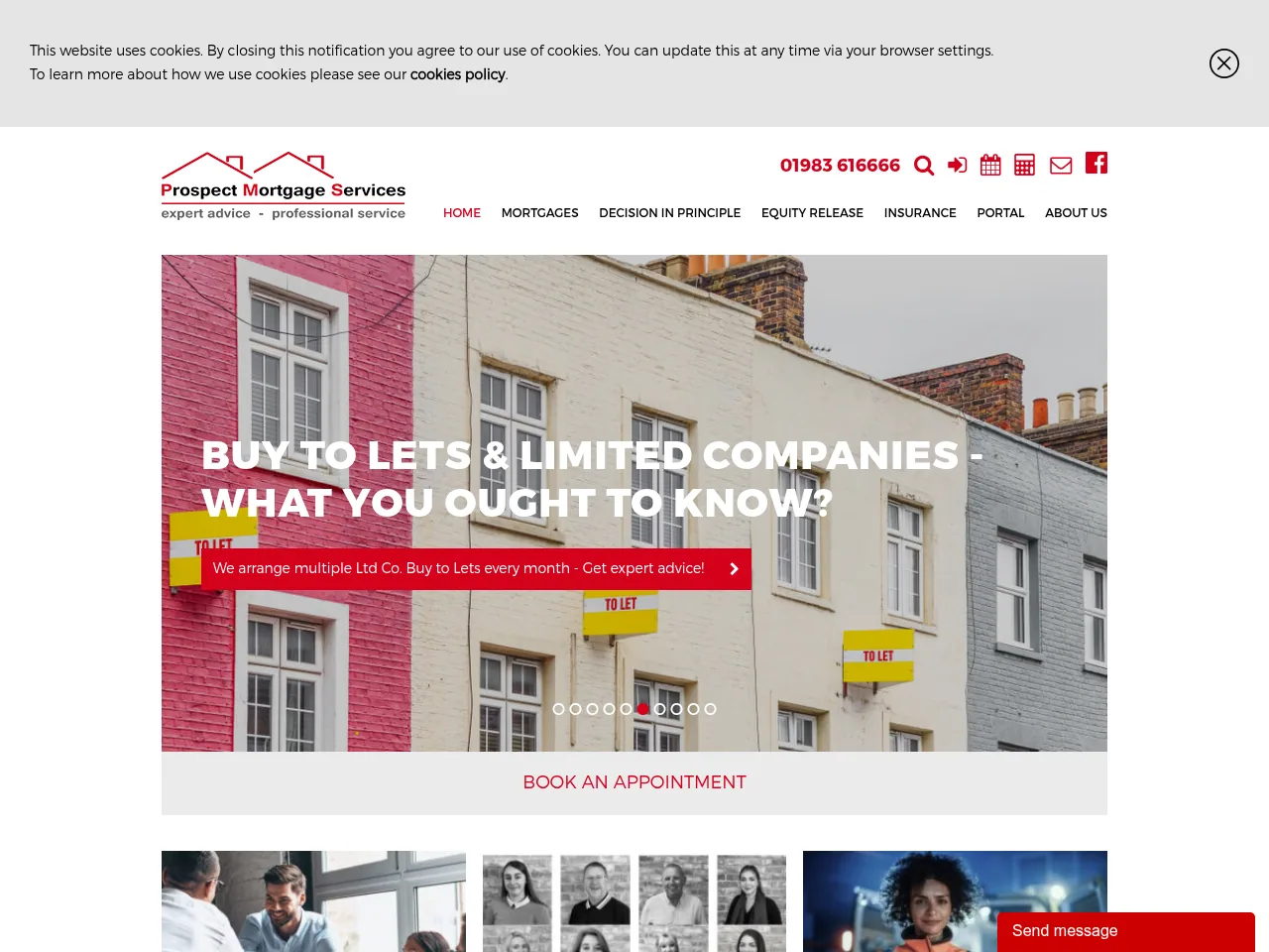 Prospect Mortgage Services website preview