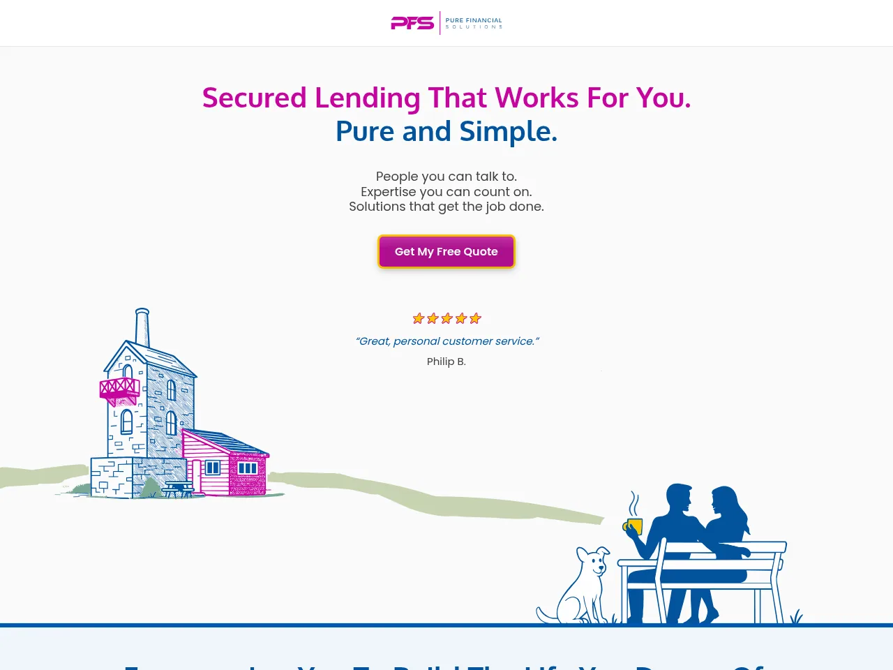 Pure Financial Solutions website preview