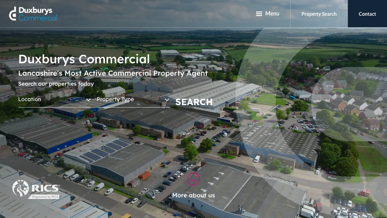 Duxburys Commercial website preview