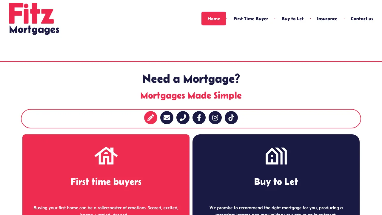 Fitz Mortgages Ltd website preview