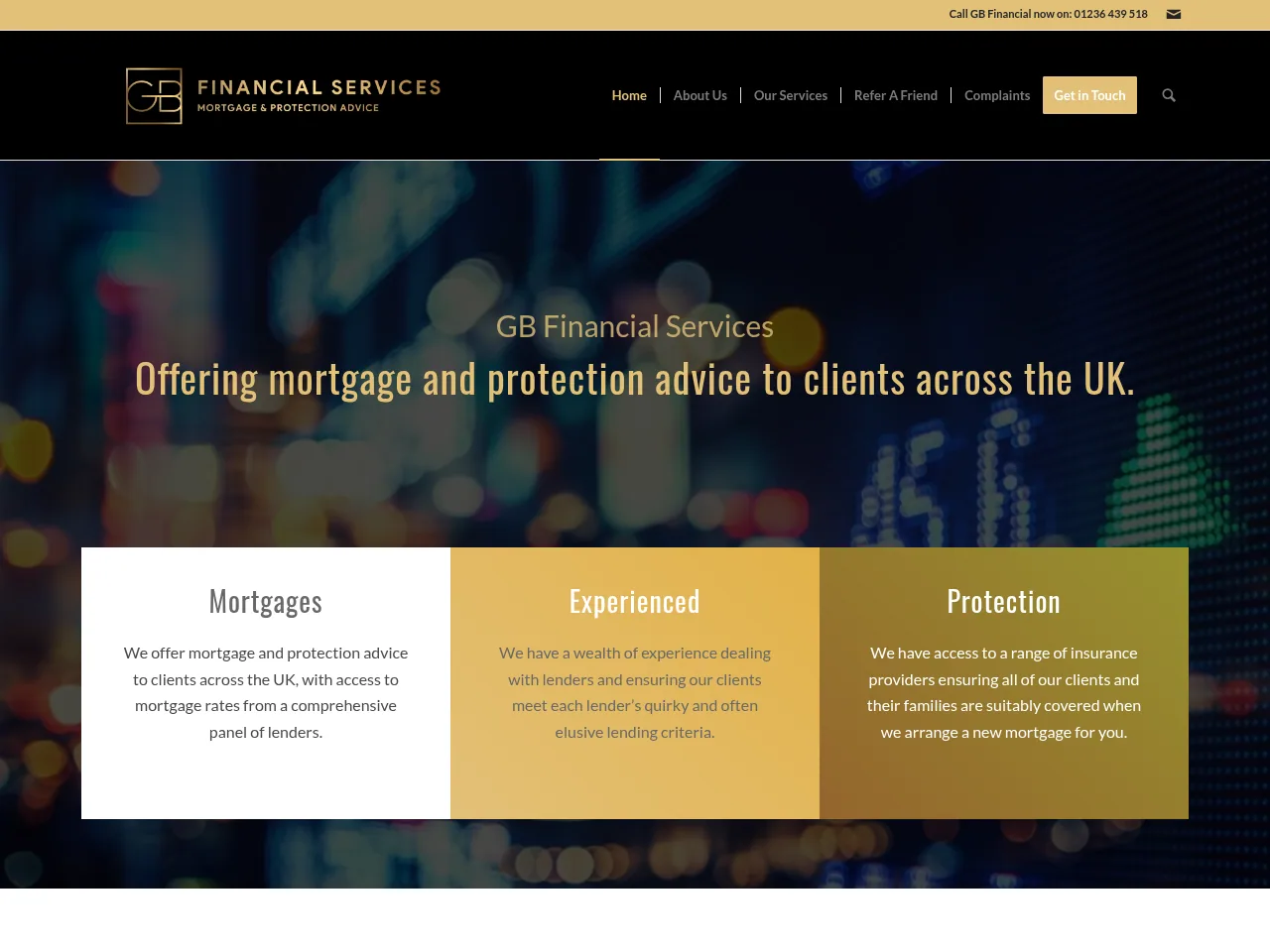 GB Financial Services website preview