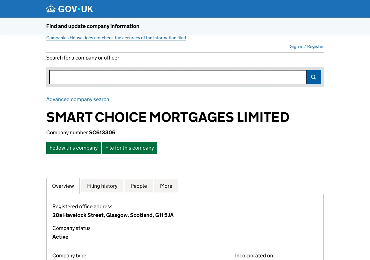 Smart Choice Mortgages website preview