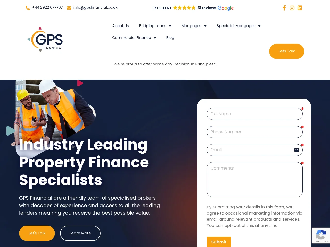 GPS Financial website preview
