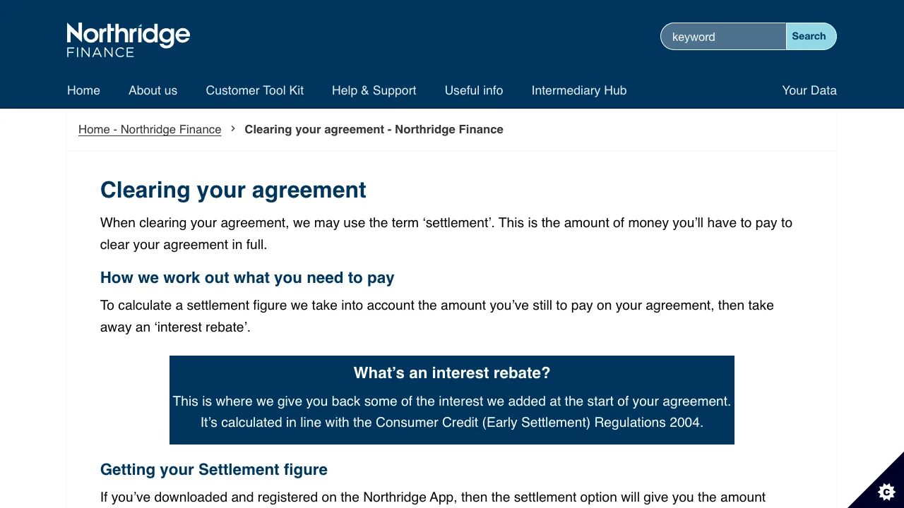 Northridge Finance website preview