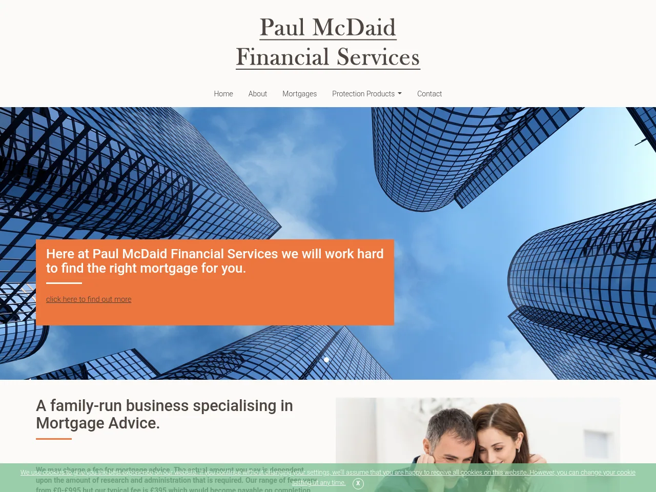 Paul McDaid Financial Services website preview