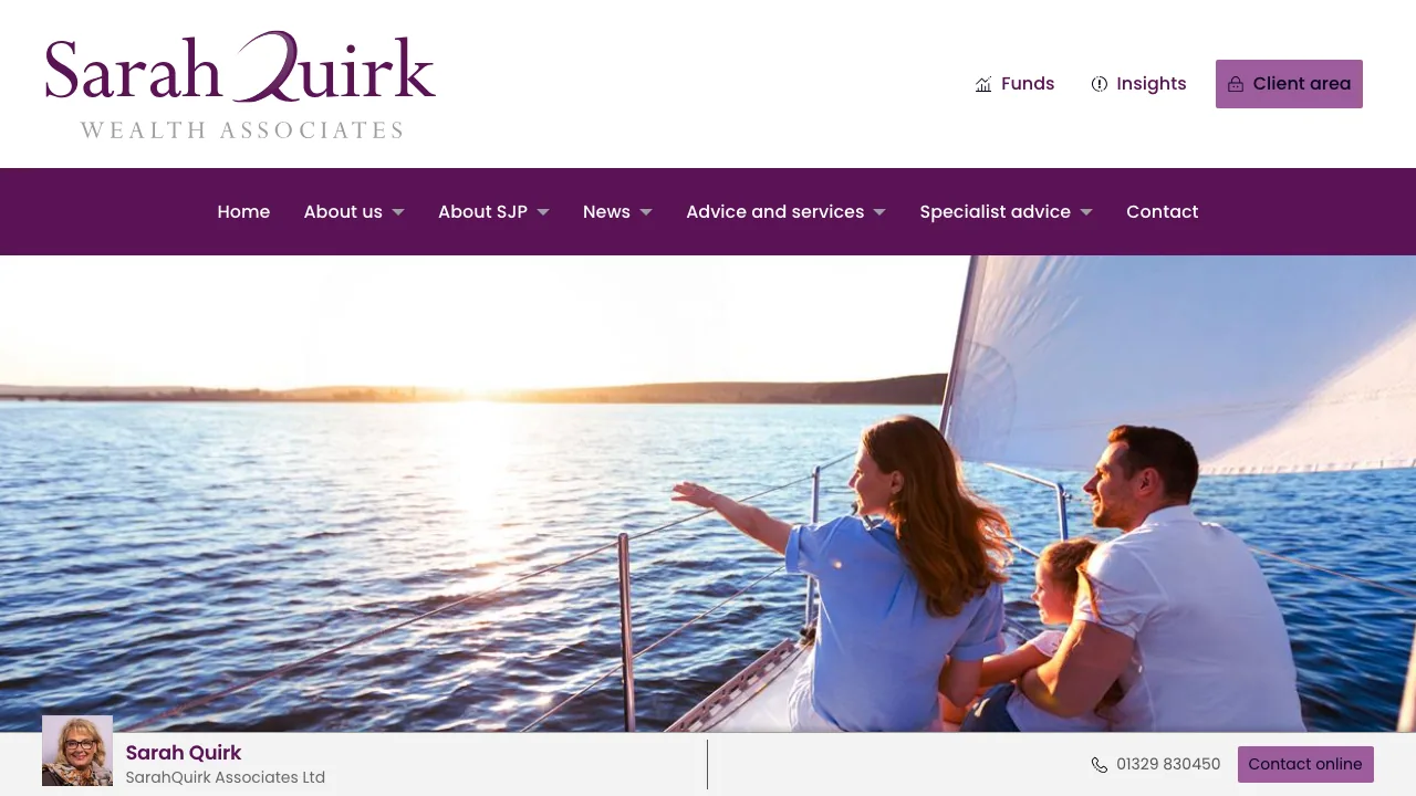 SarahQuirk Wealth Associates website preview